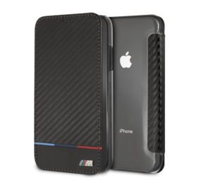 BMW BMW Book-Case hul Apple iPhone XS Max Smooth Leather Tricolor -Tricolor Stripe - Kunstleer; TPU BMW BMW Book-Case hul Apple iPhone XS Max Smooth Leather Tricolor -Tricolor Stripe - Kunstleer; TPU