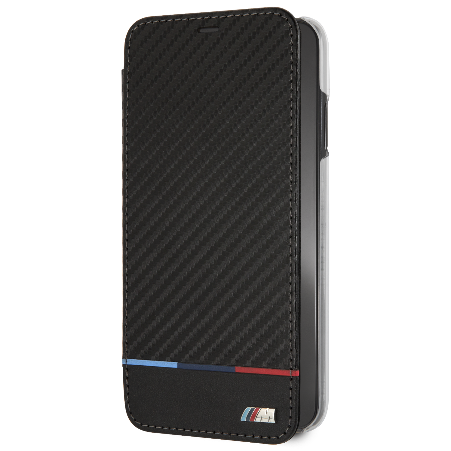 BMW BMW hoesje iPhone XS Max - Book Case - Smooth Leather - Tricolor Stripe, foto 2 van 2