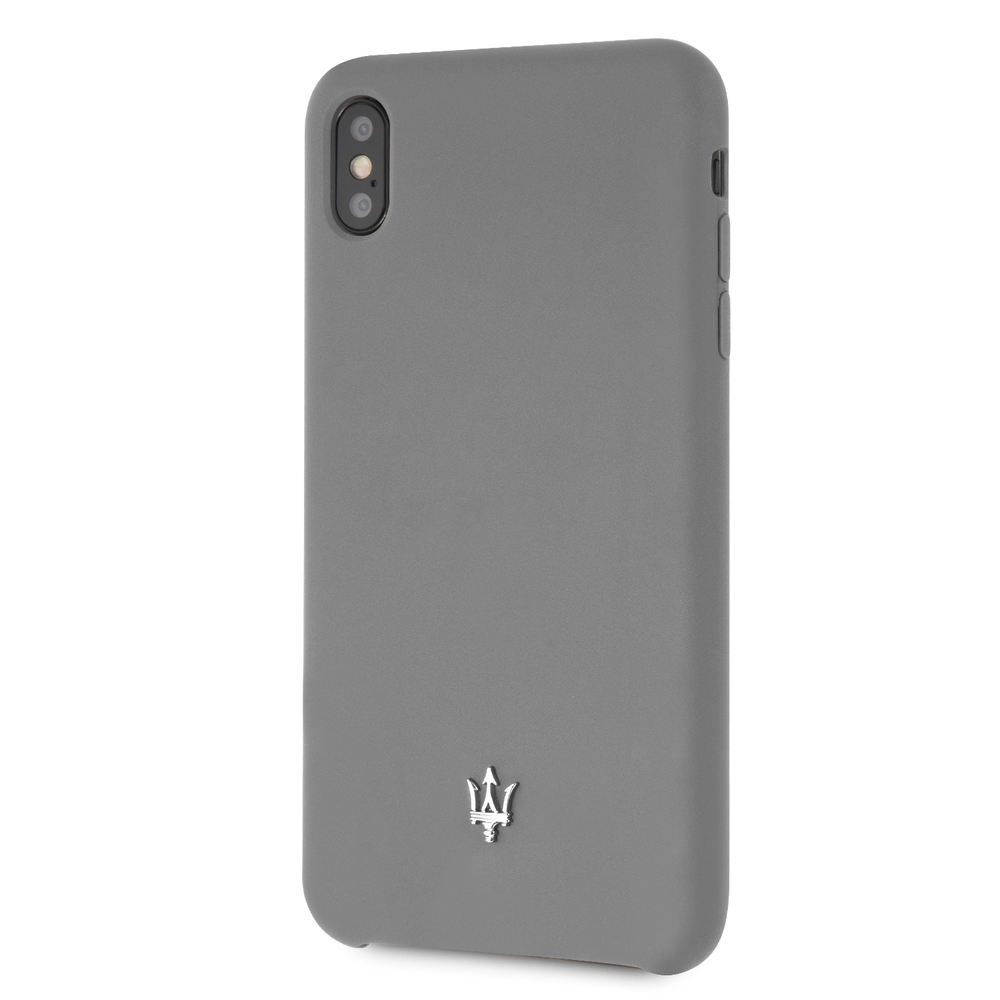 Maserati backcover hoesje Silicone Apple iPhone XS Max Grijs - Case - TPU
