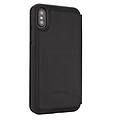 Lamborghini Lamborghini Huracan Zwart hoesje iPhone X-Xs - Book Case - Echt leer - D6 Serie