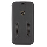 Lamborghini Lamborghini book type case Apple iPhone X-Xs D6 Serie Black - Genuine Leather Lamborghini Lamborghini book type case Apple iPhone X-Xs D6 Serie Black - Genuine Leather