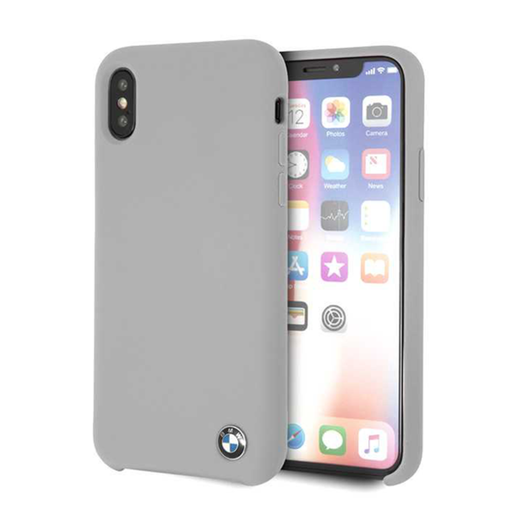 BMW BMW backcover hoesje Silicone Apple iPhone XS Max Grijs - Hard Case - TPU