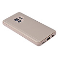 Samsung Galaxy S9 Kartenhalter Gold Book-Case hul -Magnetverschluss - Kunststof;TPU