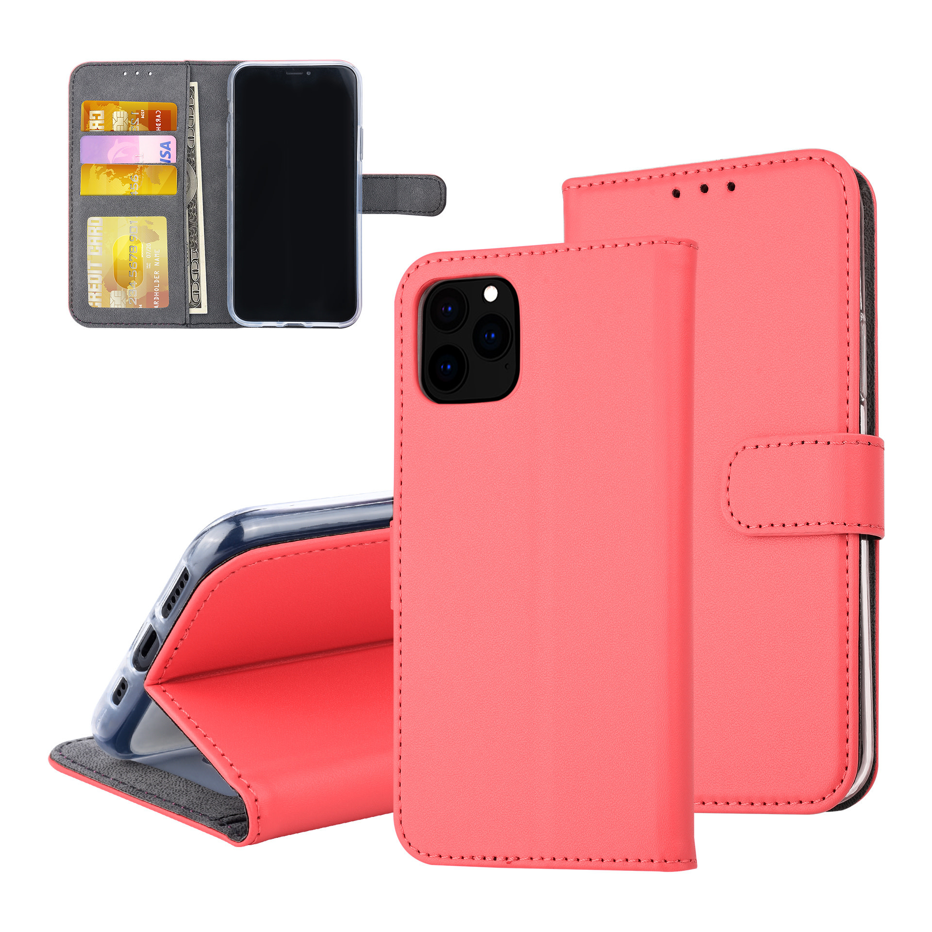Rood hoesje iPhone 11 Pro - Book Case - Pasjeshouder - Magneetsluiting