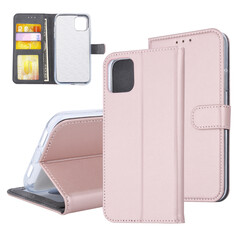 Book-Case hul Apple iPhone 11 Pro Max Kartenhalter Rose Gold -Magnetverschluss - Kunstleer; TPU
