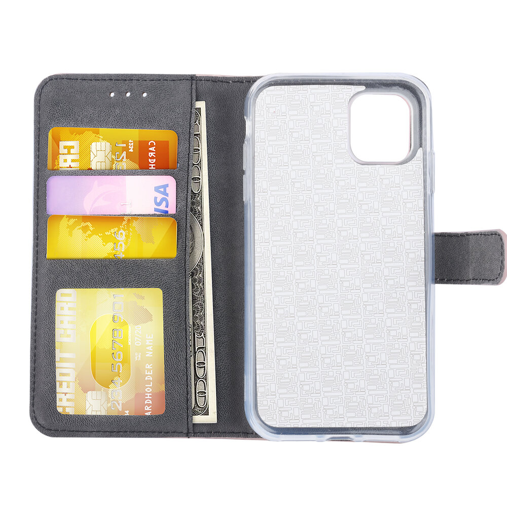 Book-Case hul Apple iPhone 11 Pro Max Kartenhalter Rose Gold -Magnetverschluss - Kunstleer; TPU Book-Case hul Apple iPhone 11 Pro Max Kartenhalter Rose Gold -Magnetverschluss - Kunstleer; TPU