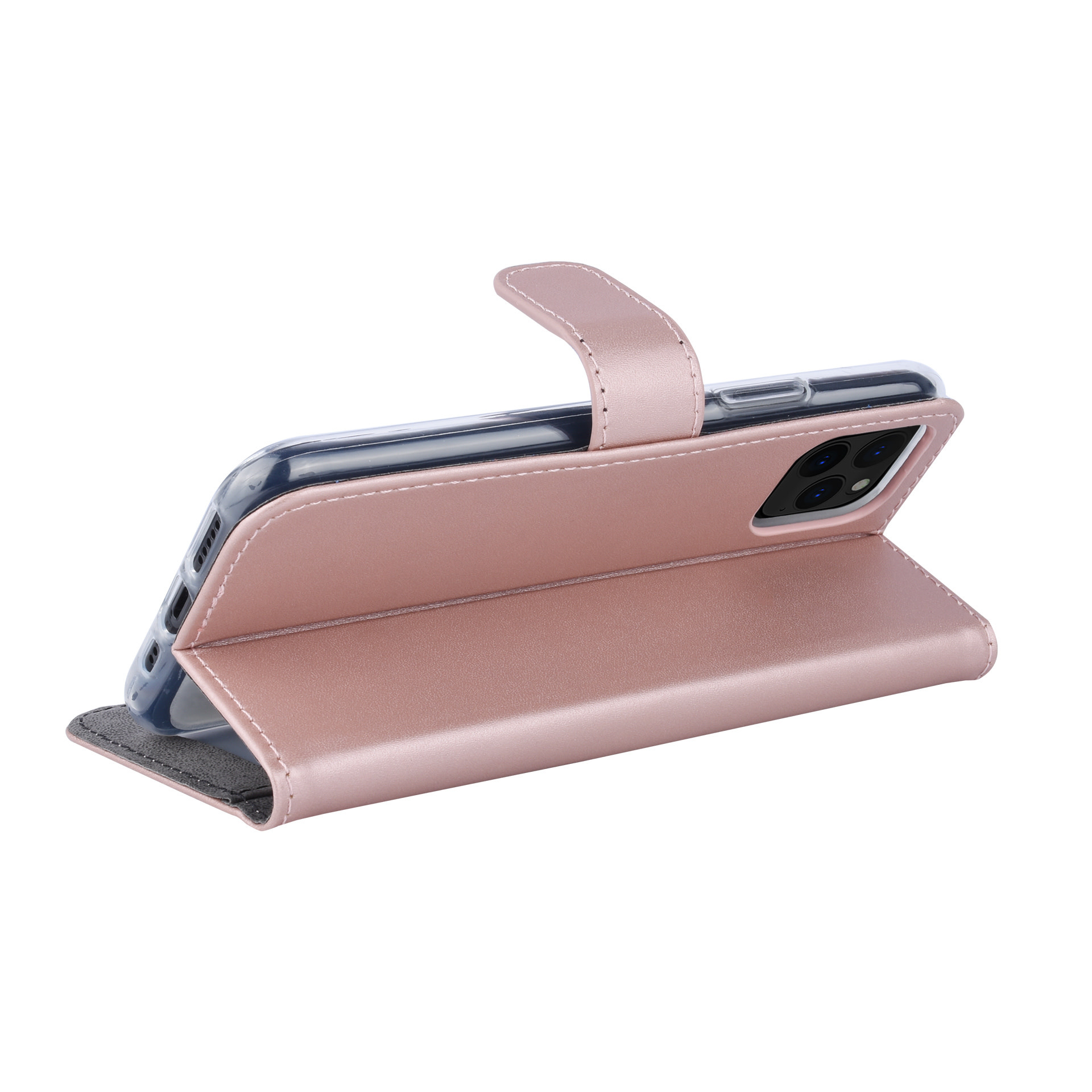 Rose Gold hoesje iPhone 11 Pro - Book Case - Pasjeshouder - Magneetsluiting, foto 3 van 5
