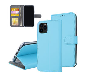 Blauw hoesje iPhone 11 Pro - Book Case - Pasjeshouder - Magneetsluiting Blauw hoesje iPhone 11 Pro - Book Case - Pasjeshouder - Magneetsluiting