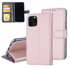 Book-Case hul Apple iPhone 11 Pro Kartenhalter Rose Gold -Magnetverschluss - Kunstleer; TPU