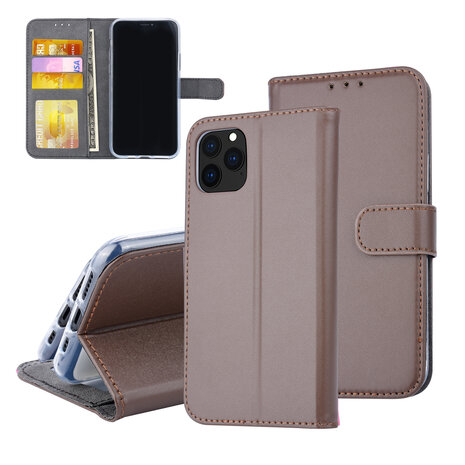 Book type case Apple iPhone 11 Pro Card holder Brown - Magnetic closure Book type case Apple iPhone 11 Pro Card holder Brown - Magnetic closure