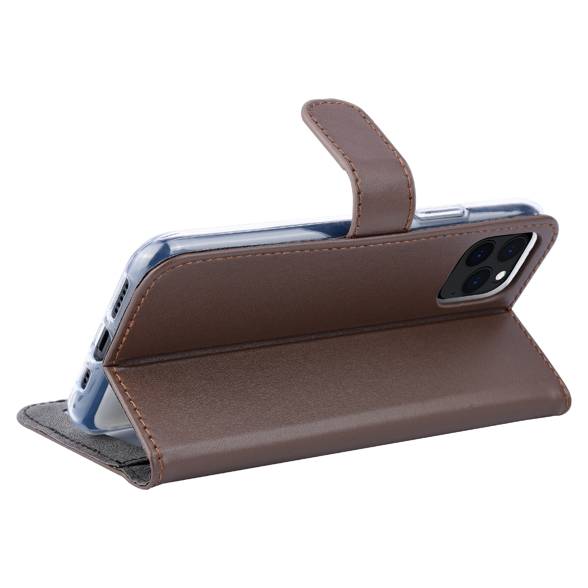 Bruin hoesje iPhone 11 Pro - Book Case - Pasjeshouder - Magneetsluiting, foto 4 van 5