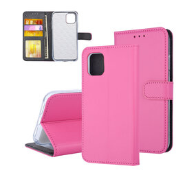 Book type housse Apple iPhone 11 Pro Max Titulaire de la carte Hot Rose - Fermeture magnétique Book type housse Apple iPhone 11 Pro Max Titulaire de la carte Hot Rose - Fermeture magnétique