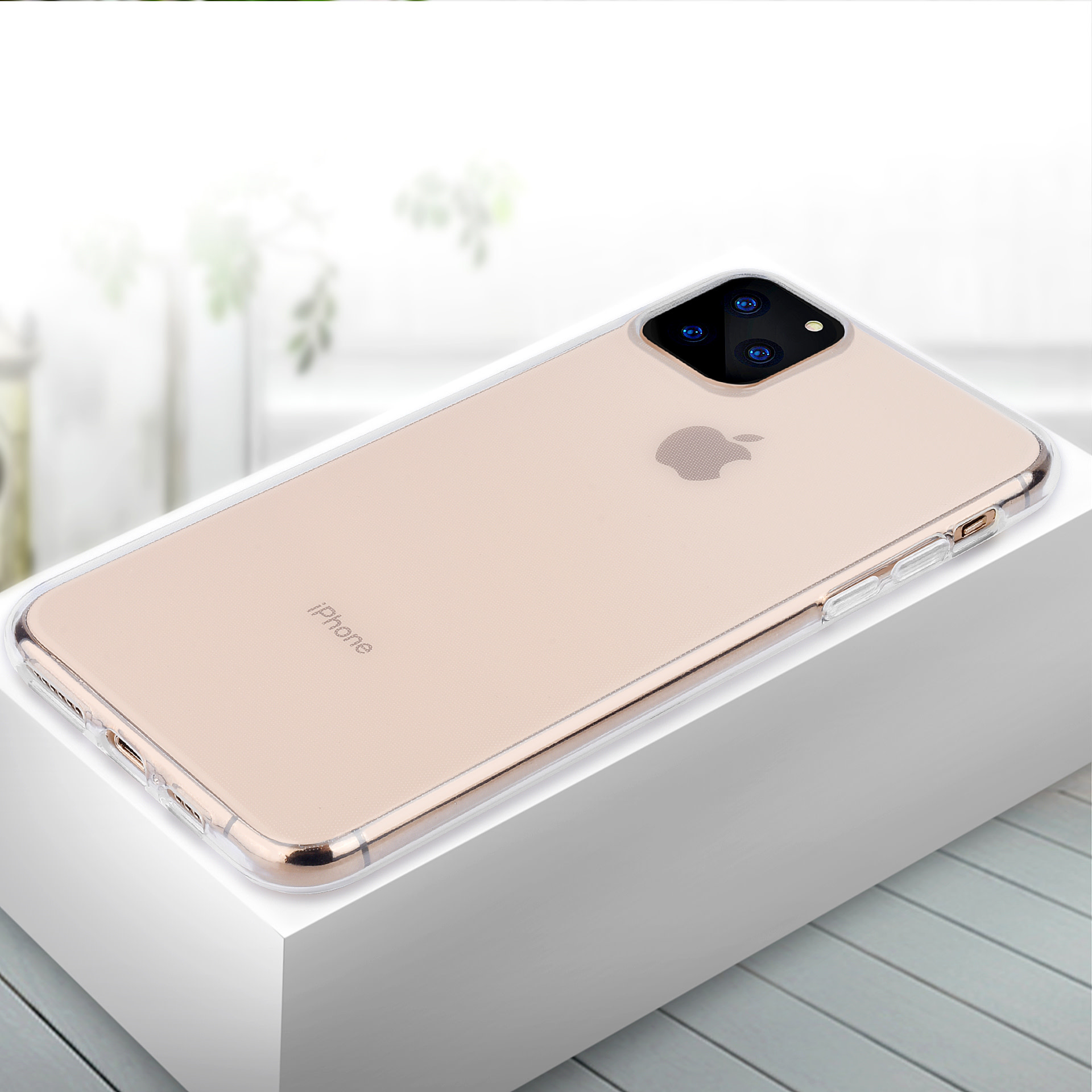 iPhone 11 Pro Max Transparant Slim Backcover hoesje - Soft Touch - TPU, foto 3 van 3
