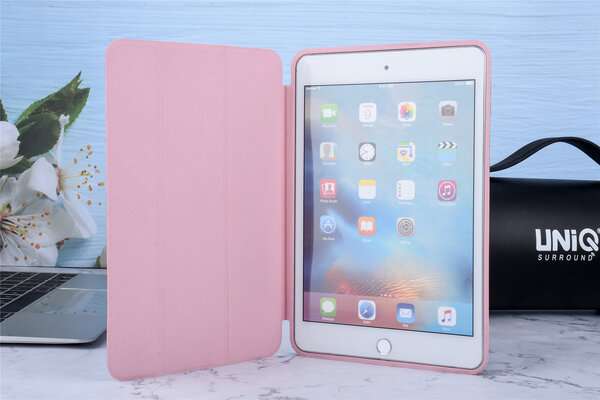 Book Case Tablet Apple iPad Mini 4 Smart Case Rose Gold -2 Betrachtungspositionen - Kunstleer Book Case Tablet Apple iPad Mini 4 Smart Case Rose Gold -2 Betrachtungspositionen - Kunstleer