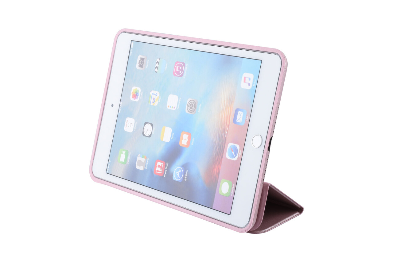 Apple iPad Mini 4 Rose Gold Smart Case - Book Case Tablethoes Apple iPad Mini 4 Rose Gold Smart Case - Book Case Tablethoes