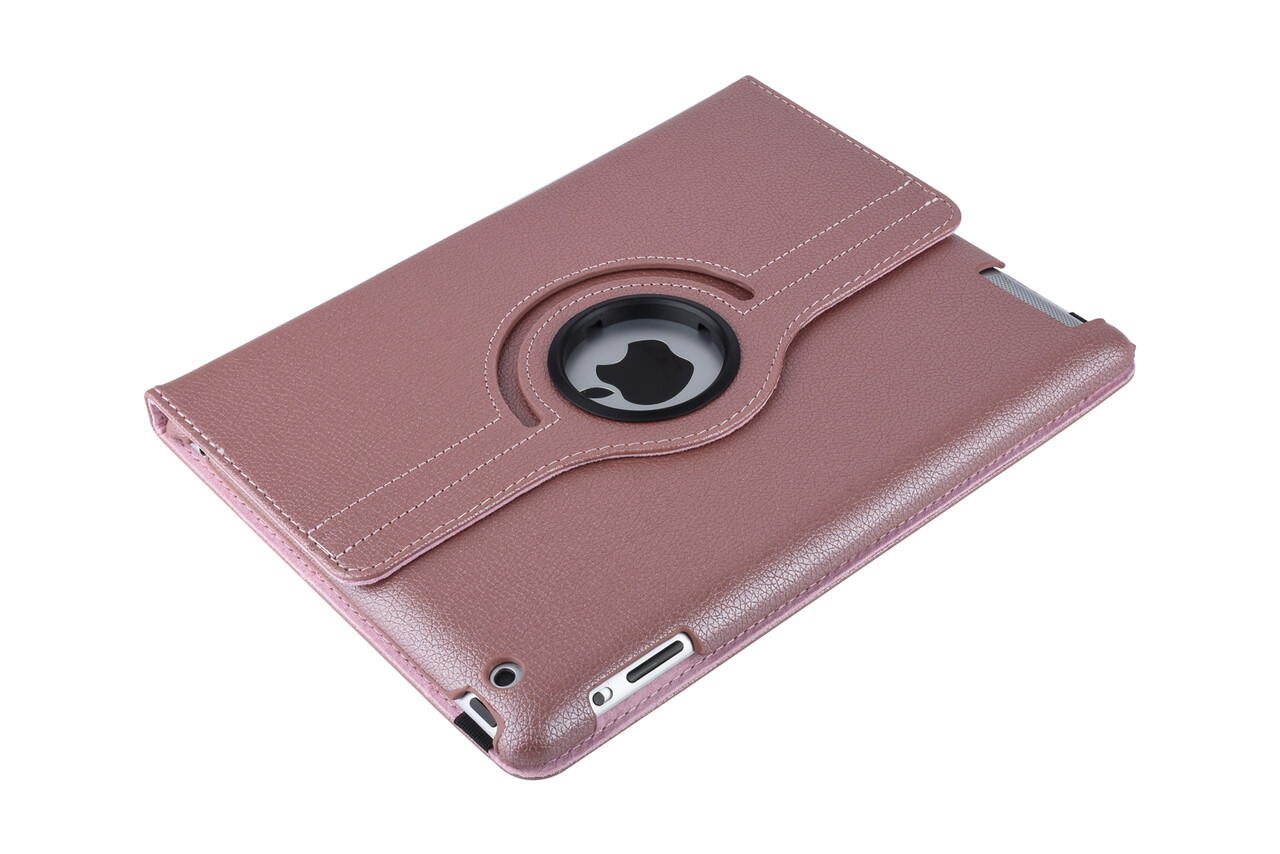 Apple iPad 2-3-4 Rose Gold 360 graden draaibare hoes - Book Case Tablethoes Apple iPad 2-3-4 Rose Gold 360 graden draaibare hoes - Book Case Tablethoes