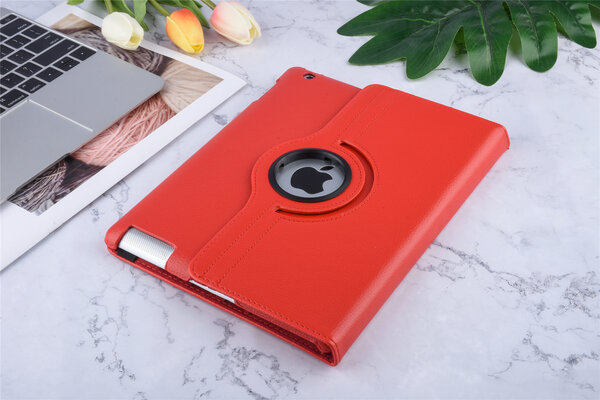 Tablet Housse Apple iPad 2-3-4 Rotatif Rouge - 2 positions d'observation Tablet Housse Apple iPad 2-3-4 Rotatif Rouge - 2 positions d'observation