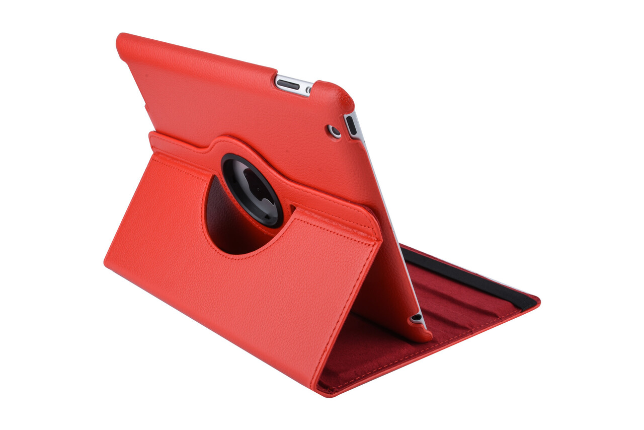 Tablet Housse Apple iPad 2-3-4 Rotatif Rouge - 2 positions d'observation Tablet Housse Apple iPad 2-3-4 Rotatif Rouge - 2 positions d'observation