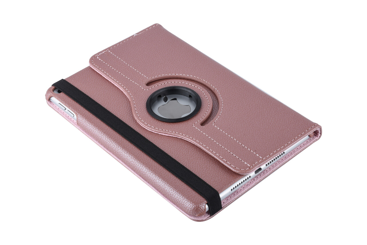 Book Case Tablet Apple iPad Mini 5 Drehbar Rose Gold -2 Betrachtungspositionen - Kunstleer Book Case Tablet Apple iPad Mini 5 Drehbar Rose Gold -2 Betrachtungspositionen - Kunstleer
