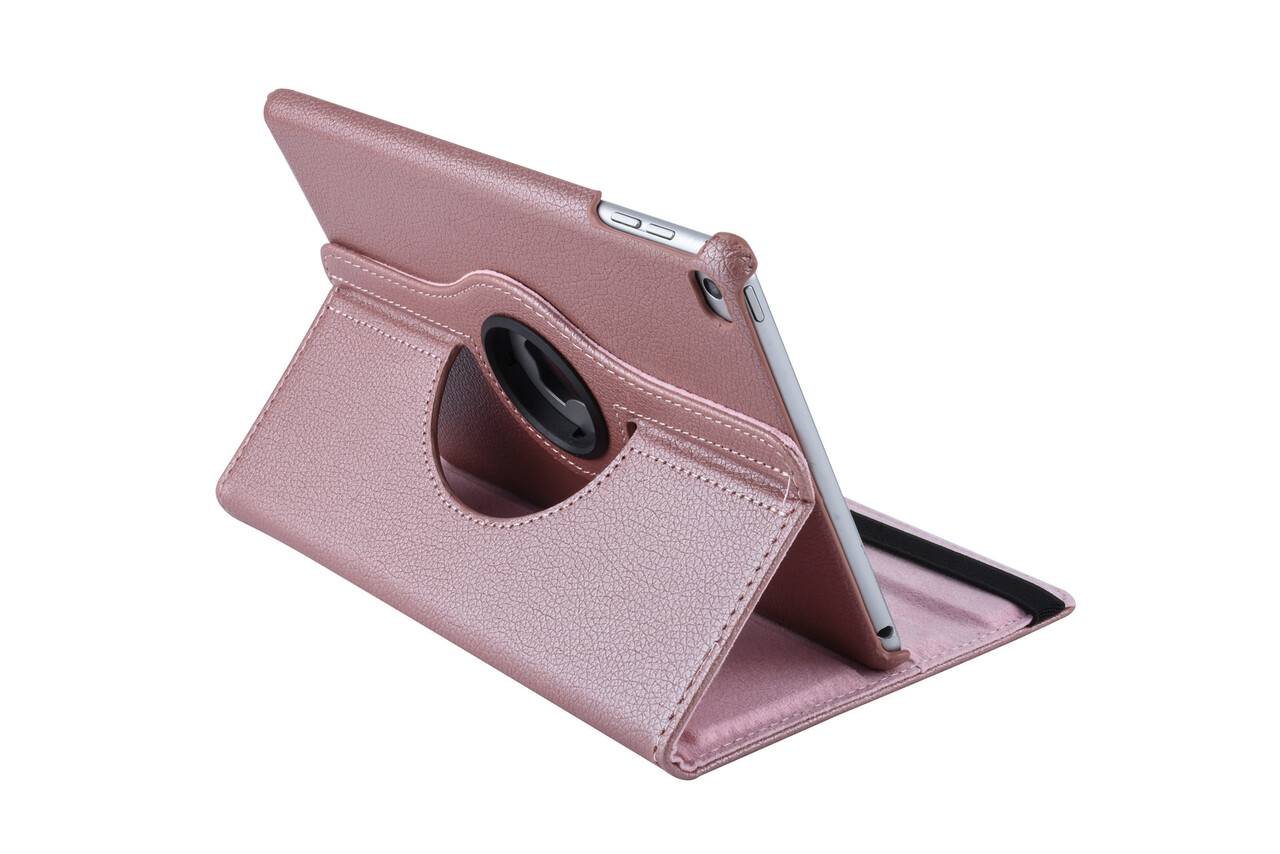 Book Case Tablet Apple iPad Mini 5 Drehbar Rose Gold -2 Betrachtungspositionen - Kunstleer Book Case Tablet Apple iPad Mini 5 Drehbar Rose Gold -2 Betrachtungspositionen - Kunstleer