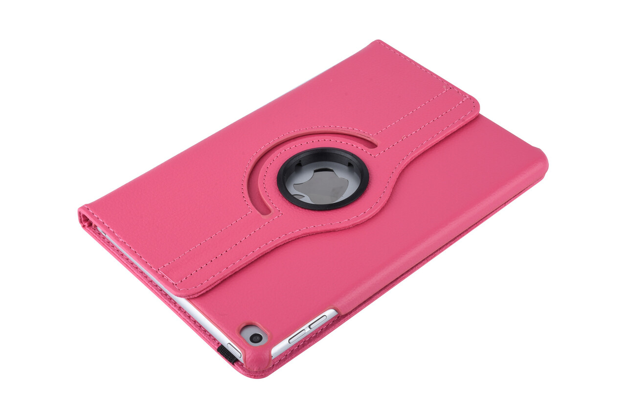Book Case Tablet Apple iPad Mini 5 Drehbar Hot Pink -2 Betrachtungspositionen - Kunstleer Book Case Tablet Apple iPad Mini 5 Drehbar Hot Pink -2 Betrachtungspositionen - Kunstleer