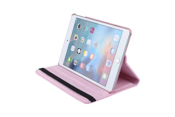 Apple iPad Mini 5 Roze 360 graden draaibare hoes - Book Case Tablethoes Apple iPad Mini 5 Roze 360 graden draaibare hoes - Book Case Tablethoes