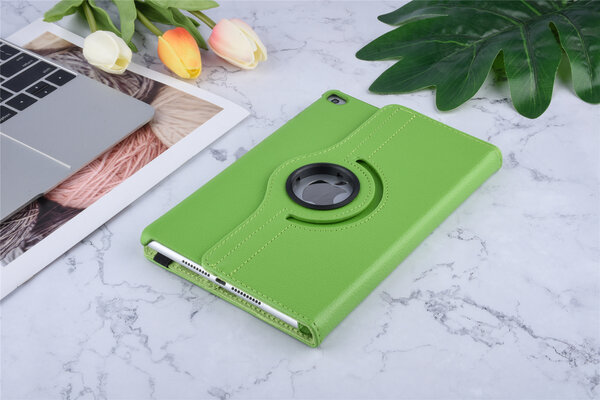 Apple iPad Mini 5 Groen 360 graden draaibare hoes - Book Case Tablethoes Apple iPad Mini 5 Groen 360 graden draaibare hoes - Book Case Tablethoes