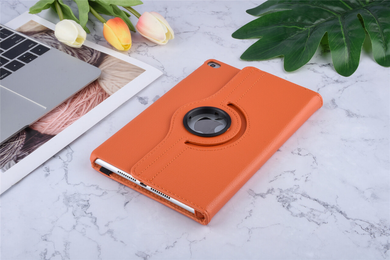 Apple iPad Mini 5 Oranje 360 graden draaibare hoes - Book Case Tablethoes Apple iPad Mini 5 Oranje 360 graden draaibare hoes - Book Case Tablethoes