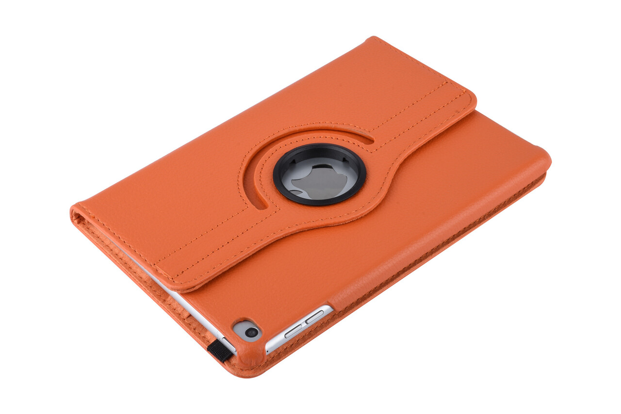 Book Case Tablet Apple iPad Mini 5 Drehbar Orange -2 Betrachtungspositionen - Kunstleer Book Case Tablet Apple iPad Mini 5 Drehbar Orange -2 Betrachtungspositionen - Kunstleer