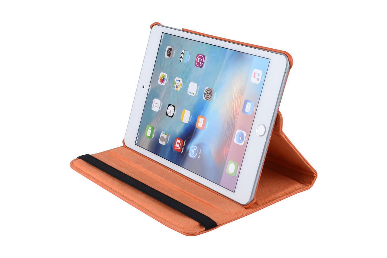 Apple iPad Mini 5 Oranje 360 graden draaibare hoes - Book Case Tablethoes Apple iPad Mini 5 Oranje 360 graden draaibare hoes - Book Case Tablethoes