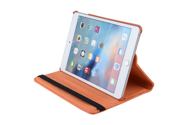 Apple iPad Mini 5 Oranje 360 graden draaibare hoes - Book Case Tablethoes Apple iPad Mini 5 Oranje 360 graden draaibare hoes - Book Case Tablethoes