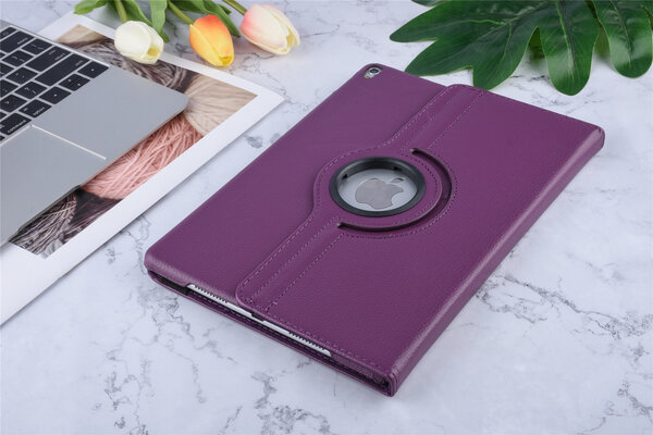 Book Case Tablet Apple iPad Air 3 Drehbar Violett -2 Betrachtungspositionen - Kunstleer Book Case Tablet Apple iPad Air 3 Drehbar Violett -2 Betrachtungspositionen - Kunstleer