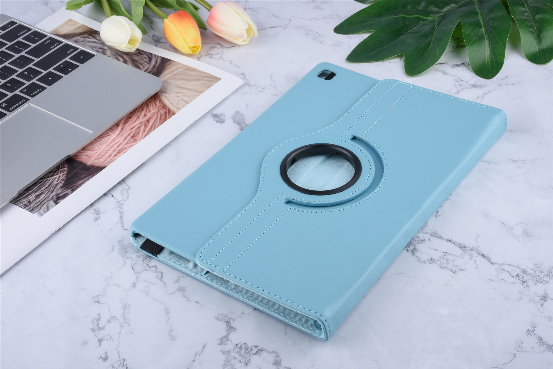 Samsung Galaxy Tab S5e 10.5 inch Blauw Book Case Tablethoes - Draaibaar - 2 kijkstanden - Kunstleer, foto 2 van 6