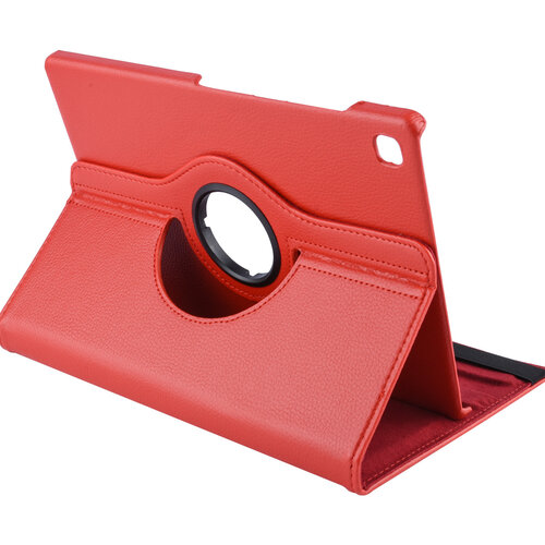 Samsung Galaxy Tab S5e 10.5 inch Rood Book Case Tablethoes Draaibaar - 2 kijkstanden - Kunstleer