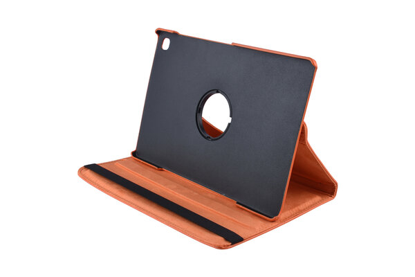 Book Case Tablet Samsung Galaxy Tab S5e 10.5 inch Drehbar Orange -2 Betrachtungspositionen - Kunstleer Book Case Tablet Samsung Galaxy Tab S5e 10.5 inch Drehbar Orange -2 Betrachtungspositionen - Kunstleer
