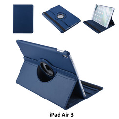 Book Case Tablet Apple iPad Air 3 Drehbar Blau -2 Betrachtungspositionen - Kunstleer