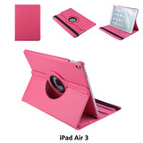 Book Case Tablet Apple iPad Air 3 Drehbar Hot Pink -2 Betrachtungspositionen - Kunstleer