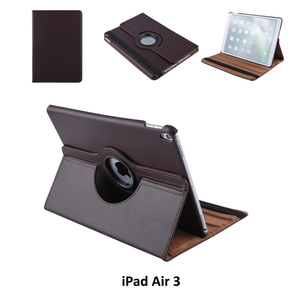 Tablet Housse Apple iPad Air 3 Rotatif Marron - 2 positions d'observation Tablet Housse Apple iPad Air 3 Rotatif Marron - 2 positions d'observation