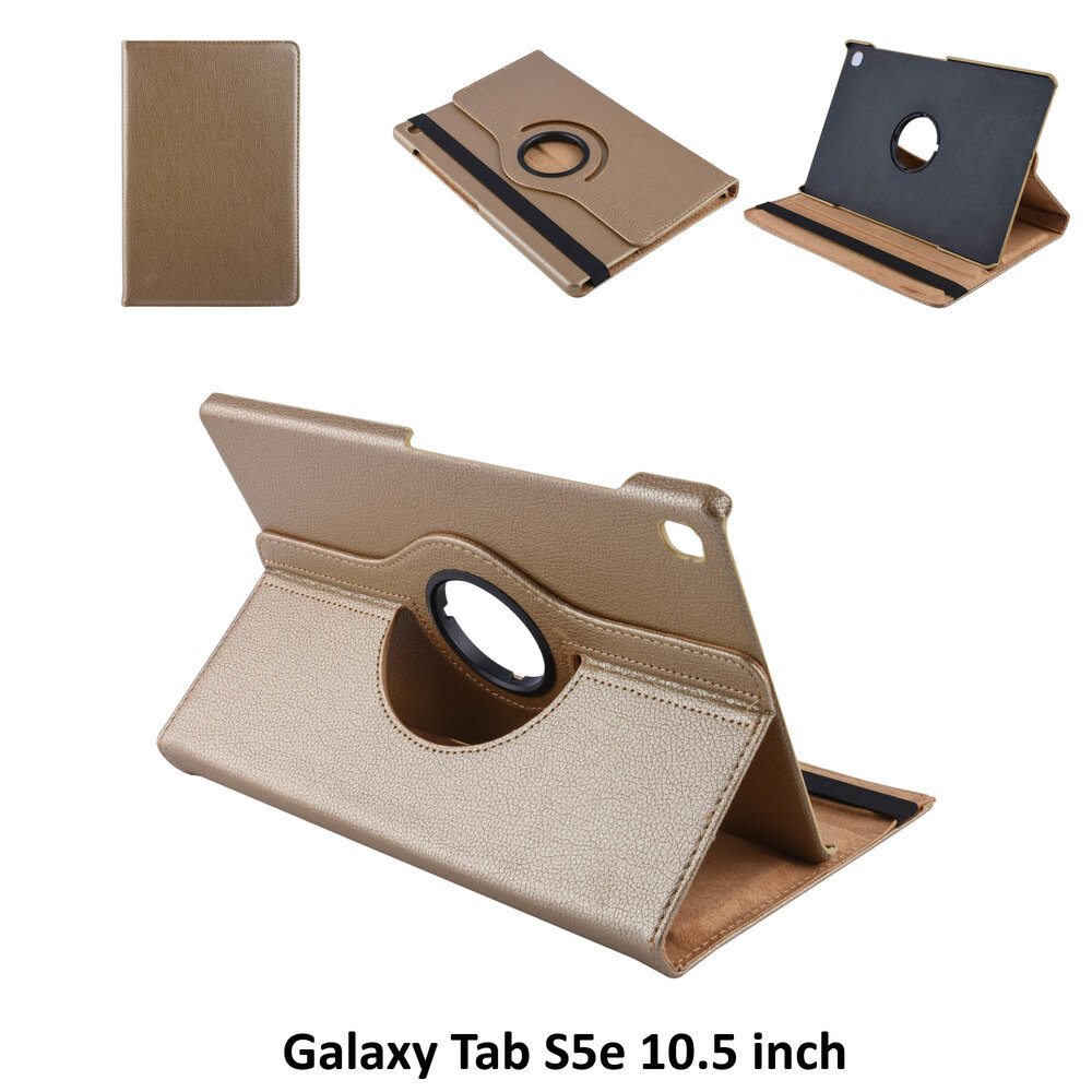 Book case Tablet Samsung Galaxy Tab S5e 10.5 inch Rotatable Gold for Galaxy Tab S5e 10.5 inch 2 Viewing Positions Book case Tablet Samsung Galaxy Tab S5e 10.5 inch Rotatable Gold for Galaxy Tab S5e 10.5 inch 2 Viewing Positions