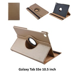 Samsung Galaxy Tab S5e 10.5 inch Goud Book Case Tablethoes Draaibaar - 2 kijkstanden - Kunstleer