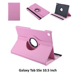 Samsung Galaxy Tab S5e 10.5 inch Roze Book Case Tablethoes Draaibaar - 2 kijkstanden - Kunstleer