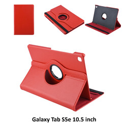 Samsung Galaxy Tab S5e 10.5 inch Rood Book Case Tablethoes Draaibaar - 2 kijkstanden - Kunstleer