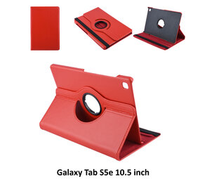 Samsung Galaxy Tab S5e 10.5 inch Rood Book Case Tablethoes Draaibaar - 2 kijkstanden - Kunstleer Samsung Galaxy Tab S5e 10.5 inch Rood Book Case Tablethoes Draaibaar - 2 kijkstanden - Kunstleer