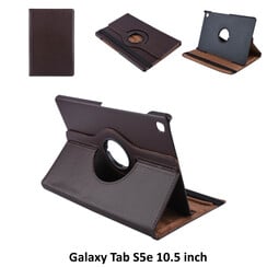 Samsung Galaxy Tab S5e 10.5 inch Bruin Book Case Tablethoes Draaibaar - 2 kijkstanden - Kunstleer