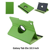 Samsung Galaxy Tab S5e 10.5 inch Groen Book Case Tablethoes Draaibaar - 2 kijkstanden - Kunstleer
