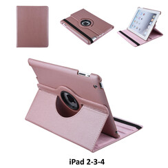 Apple iPad 2-3-4 Rose Gold 360 graden draaibare hoes - Book Case Tablethoes
