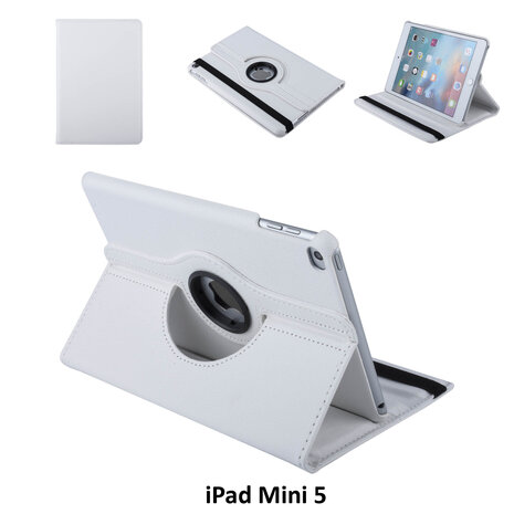 Tablet Housse Apple iPad Mini 5 Rotatif Blanc - 2 positions d'observation Tablet Housse Apple iPad Mini 5 Rotatif Blanc - 2 positions d'observation