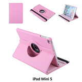 Book Case Tablet Apple iPad Mini 5 Drehbar Pink -2 Betrachtungspositionen - Kunstleer
