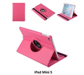 Book Case Tablet Apple iPad Mini 5 Drehbar Hot Pink -2 Betrachtungspositionen - Kunstleer Book Case Tablet Apple iPad Mini 5 Drehbar Hot Pink -2 Betrachtungspositionen - Kunstleer