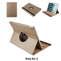 Book Case Tablet Apple iPad Air 3 Drehbar Gold -2 Betrachtungspositionen - Kunstleer